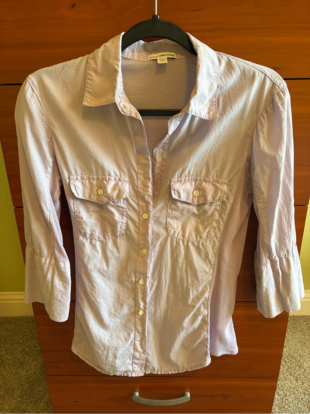 James Perse Lavender Button-Down Shirt Womens Small (size 2) NEW
